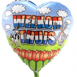 Foly ballon welkom thuis 74 cm, ongevuld