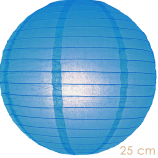 Lampion blauw  25 cm 5 stuks